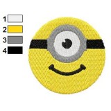 Despicable Me Rounded Face Embroidery Design